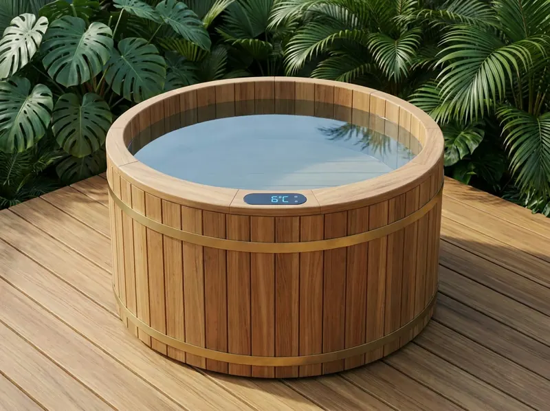 Ice bath cold plunge dengan layar suhu 6 derajat